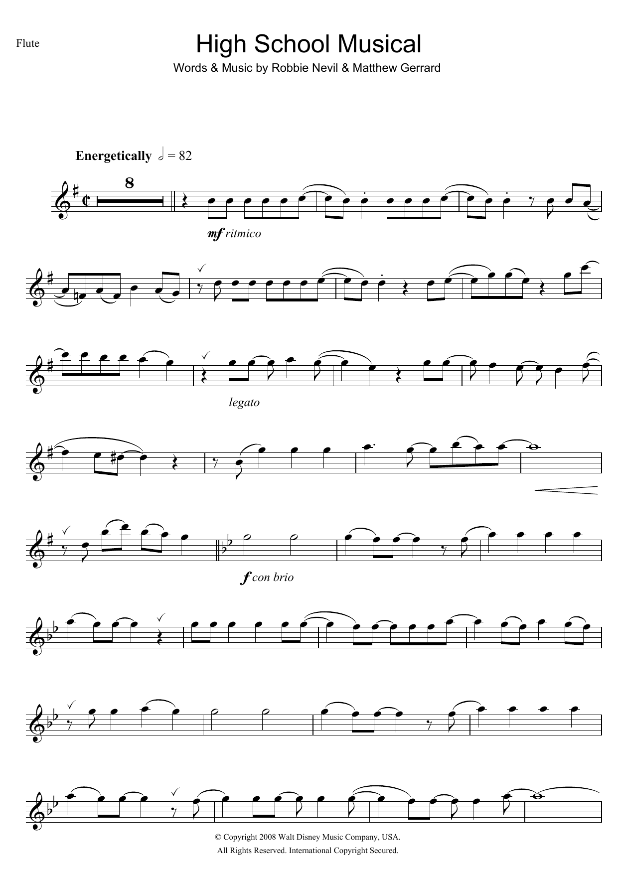 High School Musical High School Musical (from Walt Disney Pictures' High School Musical 3: Senior Year) sheet music notes and chords. Download Printable PDF.