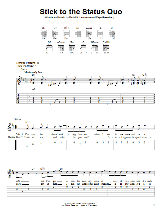 High School Musical Stick To The Status Quo sheet music notes and chords. Download Printable PDF.