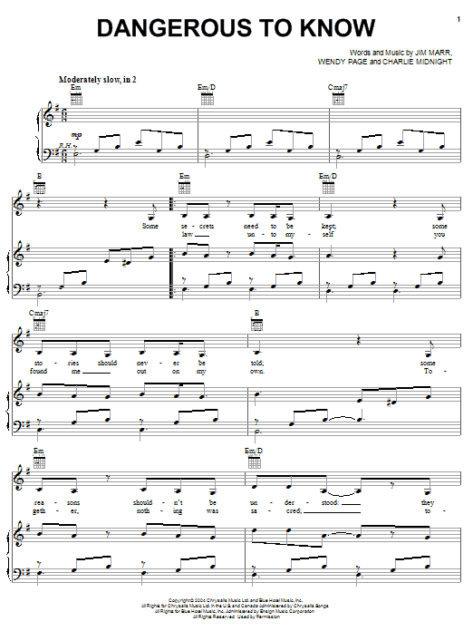 Learn to play Hilary Duff Dangerous To Know sheet music for Piano, Vocal & Guitar Chords (Right-Hand Melody) in minutes. Price: 7.8900$ Hilary Duff Dangerous To Know sheet music notes and chords arranged for Piano, Vocal & Guitar Chords (Right-Hand Melody)