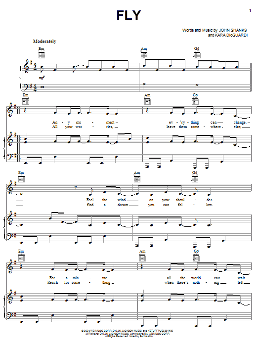 Learn to play Hilary Duff Fly sheet music for Piano, Vocal & Guitar Chords (Right-Hand Melody) in minutes. Price: 7.8900$ Hilary Duff Fly sheet music notes and chords arranged for Piano, Vocal & Guitar Chords (Right-Hand Melody)