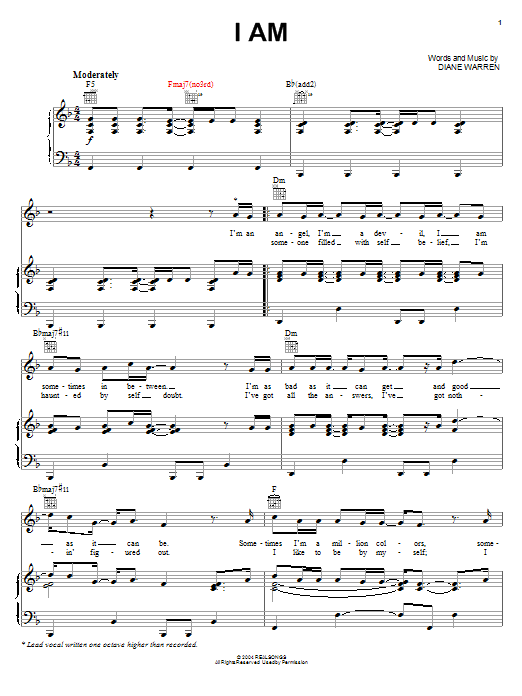 Learn to play Hilary Duff I Am sheet music for Piano, Vocal & Guitar Chords (Right-Hand Melody) in minutes. Price: 7.8900$ Hilary Duff I Am sheet music notes and chords arranged for Piano, Vocal & Guitar Chords (Right-Hand Melody)