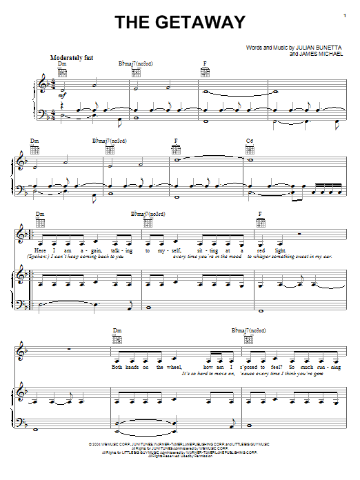 Learn to play Hilary Duff The Getaway sheet music for Piano, Vocal & Guitar Chords (Right-Hand Melody) in minutes. Price: 7.8900$ Hilary Duff The Getaway sheet music notes and chords arranged for Piano, Vocal & Guitar Chords (Right-Hand Melody)