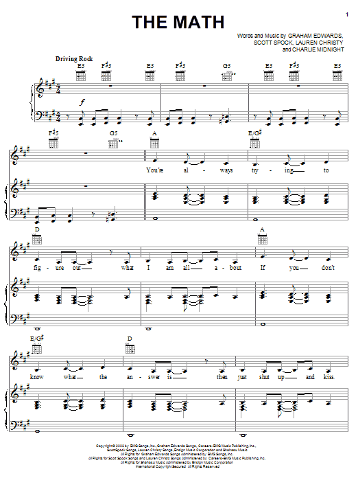 Learn to play Hilary Duff The Math sheet music for Piano, Vocal & Guitar Chords (Right-Hand Melody) in minutes. Price: 7.8900$ Hilary Duff The Math sheet music notes and chords arranged for Piano, Vocal & Guitar Chords (Right-Hand Melody)
