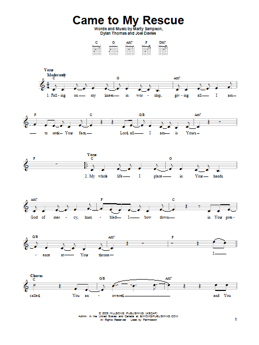 Dylan Thomas Came To My Rescue sheet music notes and chords. Download Printable PDF.