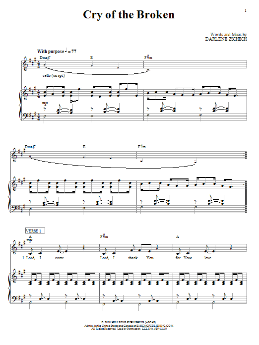 Learn to play Hillsong United Cry Of The Broken sheet music for Piano, Vocal & Guitar Chords (Right-Hand Melody) in minutes. Price: 7.8900$ Hillsong United Cry Of The Broken sheet music notes and chords arranged for Piano, Vocal & Guitar Chords (Right-Hand Melody)