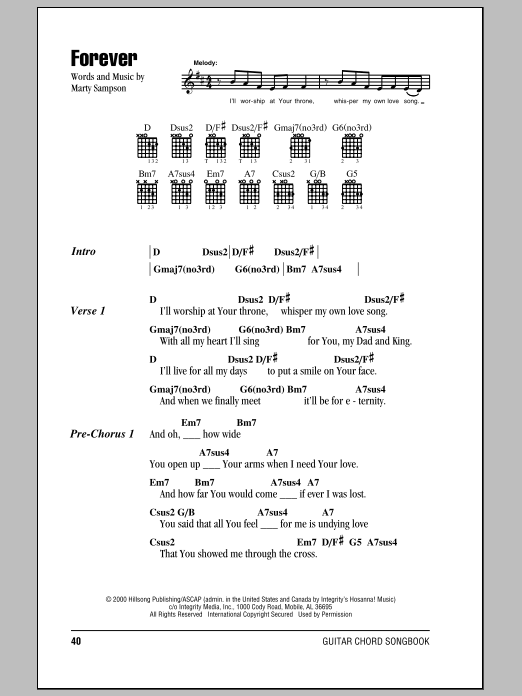 Hillsong United Forever sheet music notes and chords. Download Printable PDF.