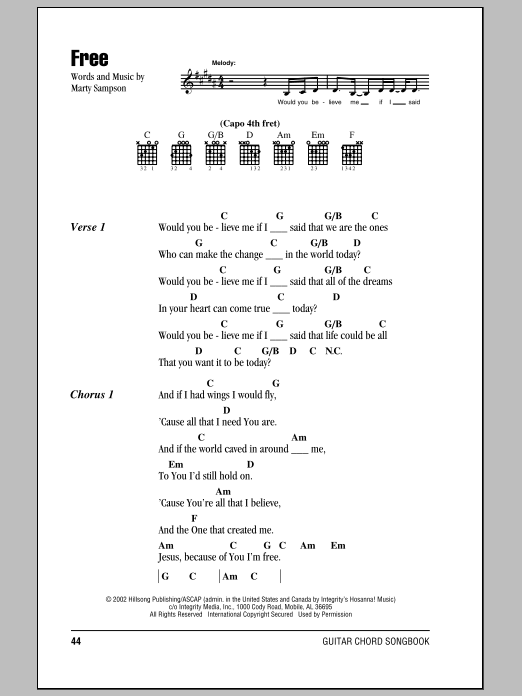 Hillsong United Free sheet music notes and chords. Download Printable PDF.