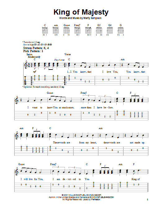 Hillsong United King Of Majesty sheet music notes and chords. Download Printable PDF.