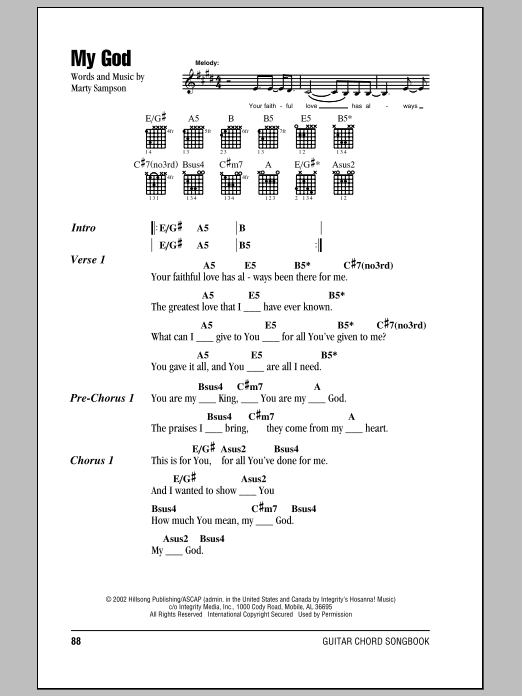 Hillsong United My God sheet music notes and chords. Download Printable PDF.