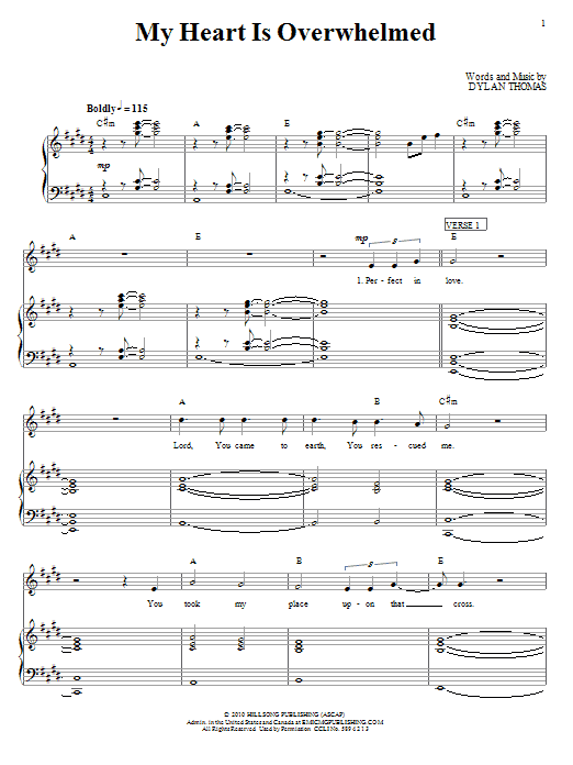Learn to play Hillsong United My Heart Is Overwhelmed sheet music for Piano, Vocal & Guitar Chords (Right-Hand Melody) in minutes. Price: 7.8900$ Hillsong United My Heart Is Overwhelmed sheet music notes and chords arranged for Piano, Vocal & Guitar Chords (Right-Hand Melody)