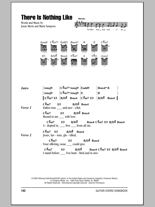 Hillsong United There Is Nothing Like sheet music notes and chords. Download Printable PDF.