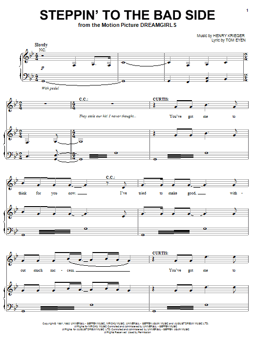 Learn to play Hinton Battle and Jamie Foxx Steppin' To The Bad Side sheet music for Piano, Vocal & Guitar Chords (Right-Hand Melody) in minutes. Price: 7.8900$ Hinton Battle and Jamie Foxx Steppin' To The Bad Side sheet music notes and chords arranged for Piano, Vocal & Guitar Chords (Right-Hand Melody)