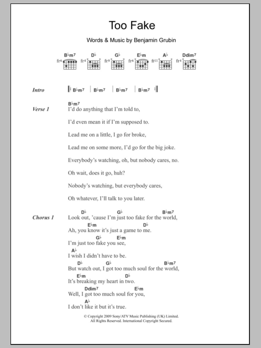 Hockey Too Fake sheet music notes and chords. Download Printable PDF.