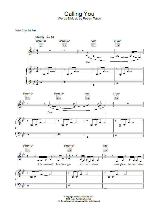 Learn to play Holly Cole Calling You sheet music for Piano, Vocal & Guitar Chords in minutes. Price: 7.8900$ Holly Cole Calling You sheet music notes and chords arranged for Piano, Vocal & Guitar Chords