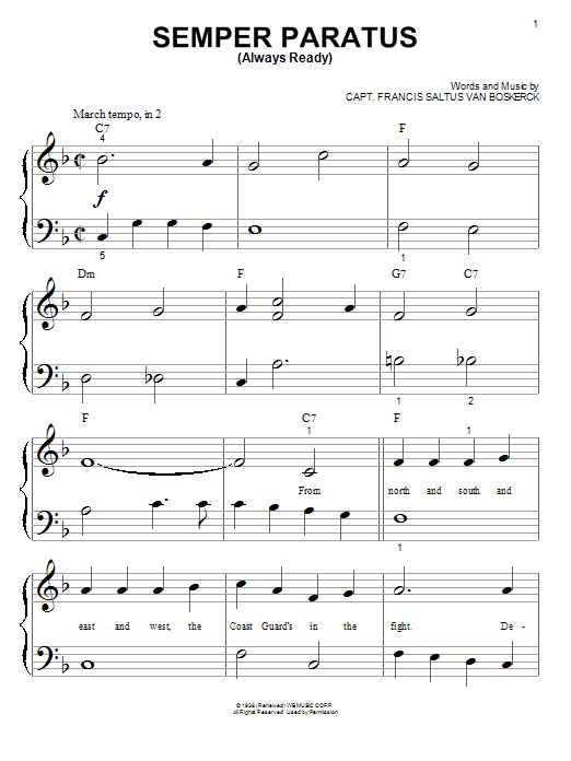 Homer Smith Semper Paratus sheet music notes and chords. Download Printable PDF.