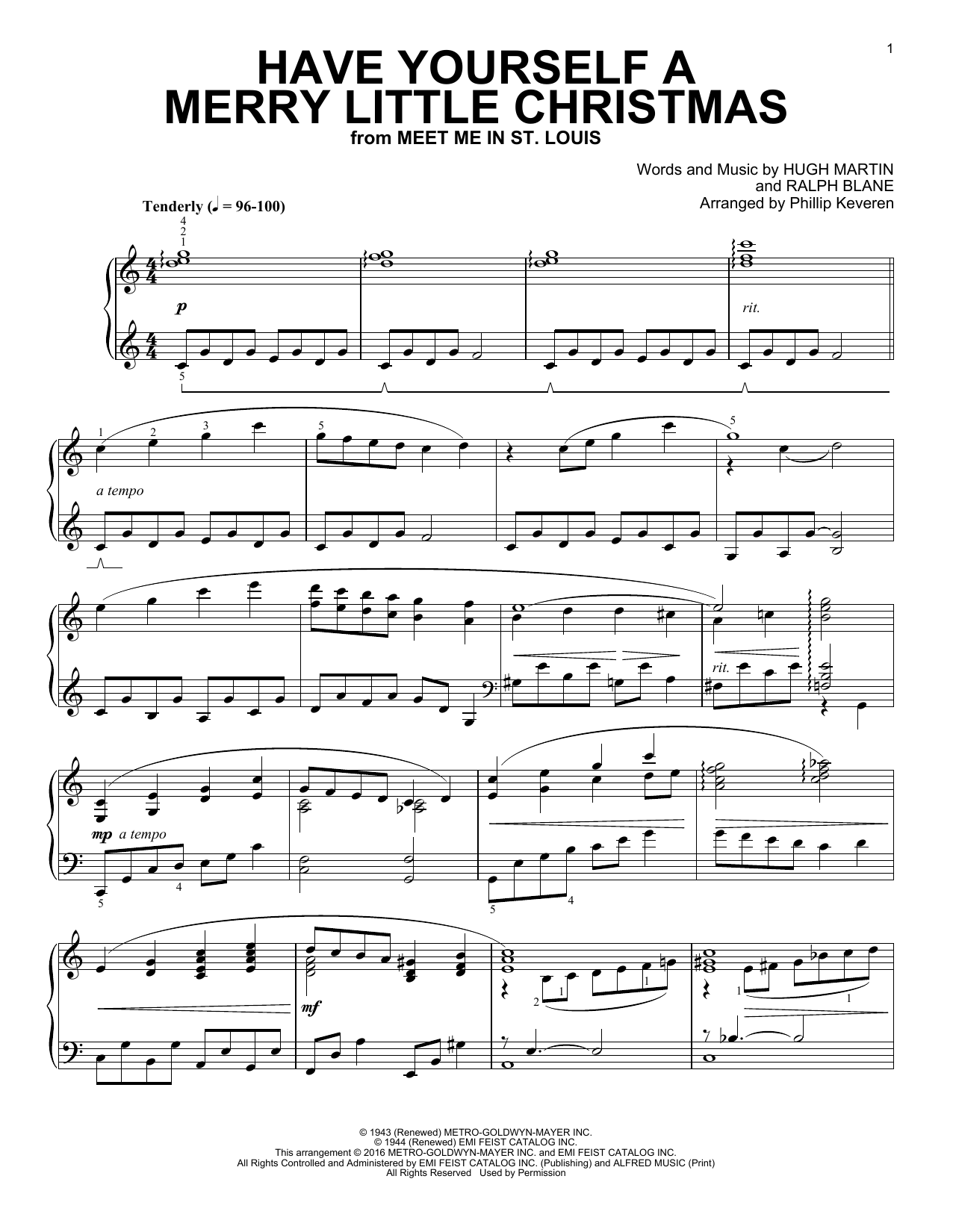 Phillip Keveren Have Yourself A Merry Little Christmas sheet music notes and chords. Download Printable PDF.