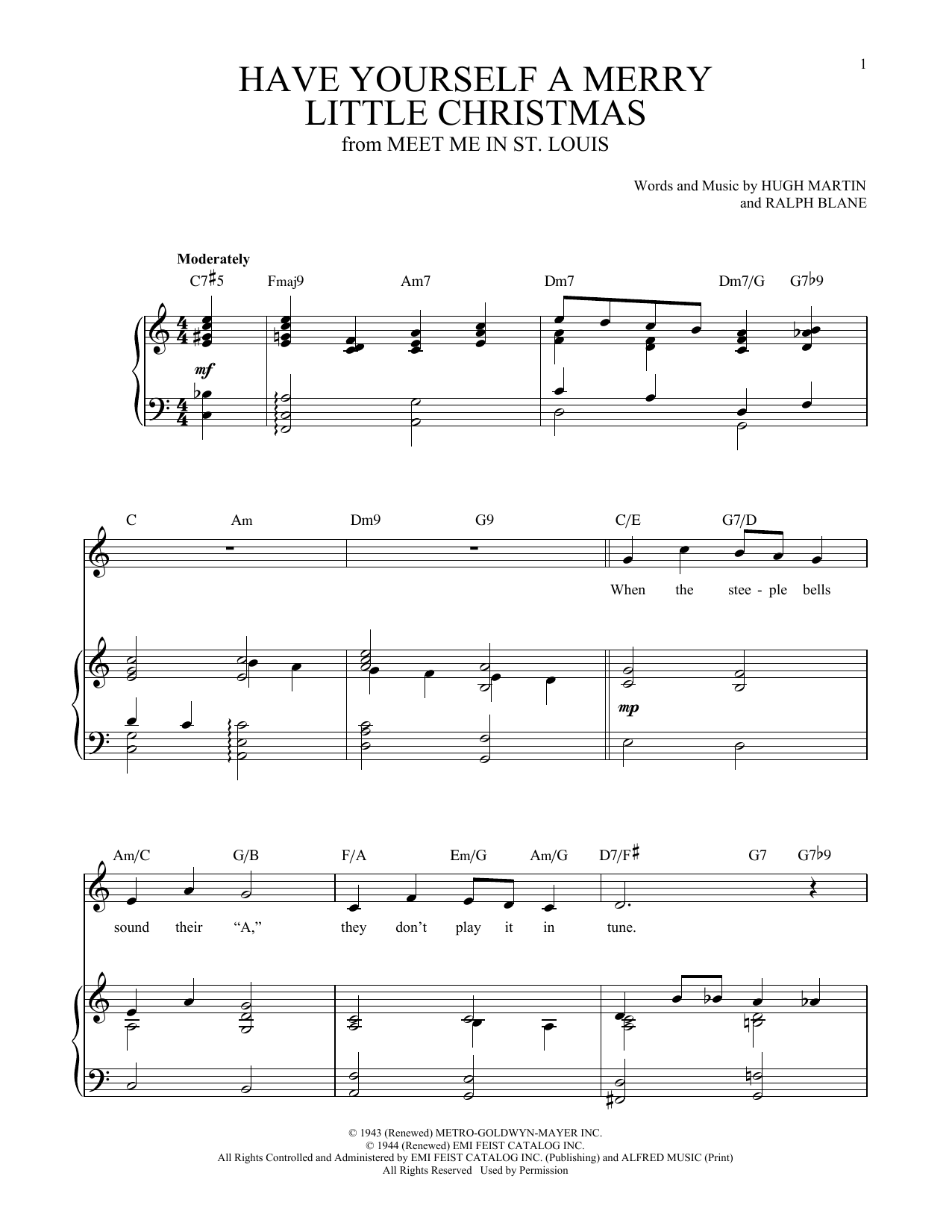 Hugh Martin Have Yourself A Merry Little Christmas (arr. Richard Walters) sheet music notes and chords. Download Printable PDF.