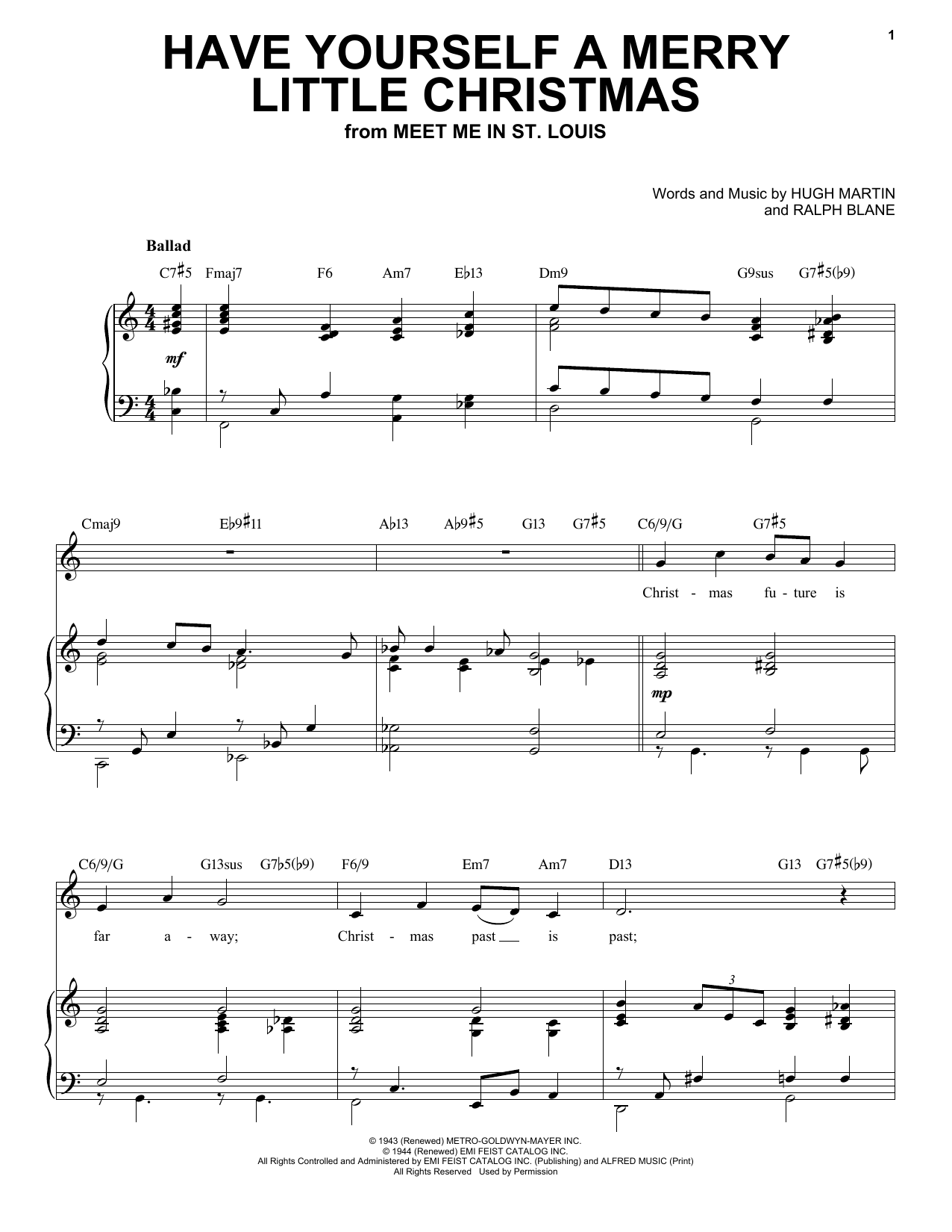 Hugh Martin Have Yourself A Merry Little Christmas [Jazz Version] (arr. Brent Edstrom) sheet music notes and chords. Download Printable PDF.