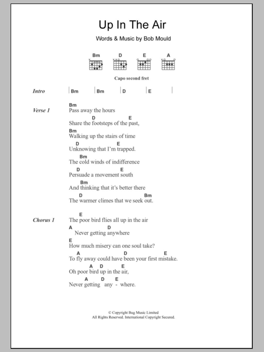 Learn to play Husker Du Up In The Air sheet music for Guitar Chords/Lyrics in minutes. Price: 4.4900$ Husker Du Up In The Air sheet music notes and chords arranged for Guitar Chords/Lyrics