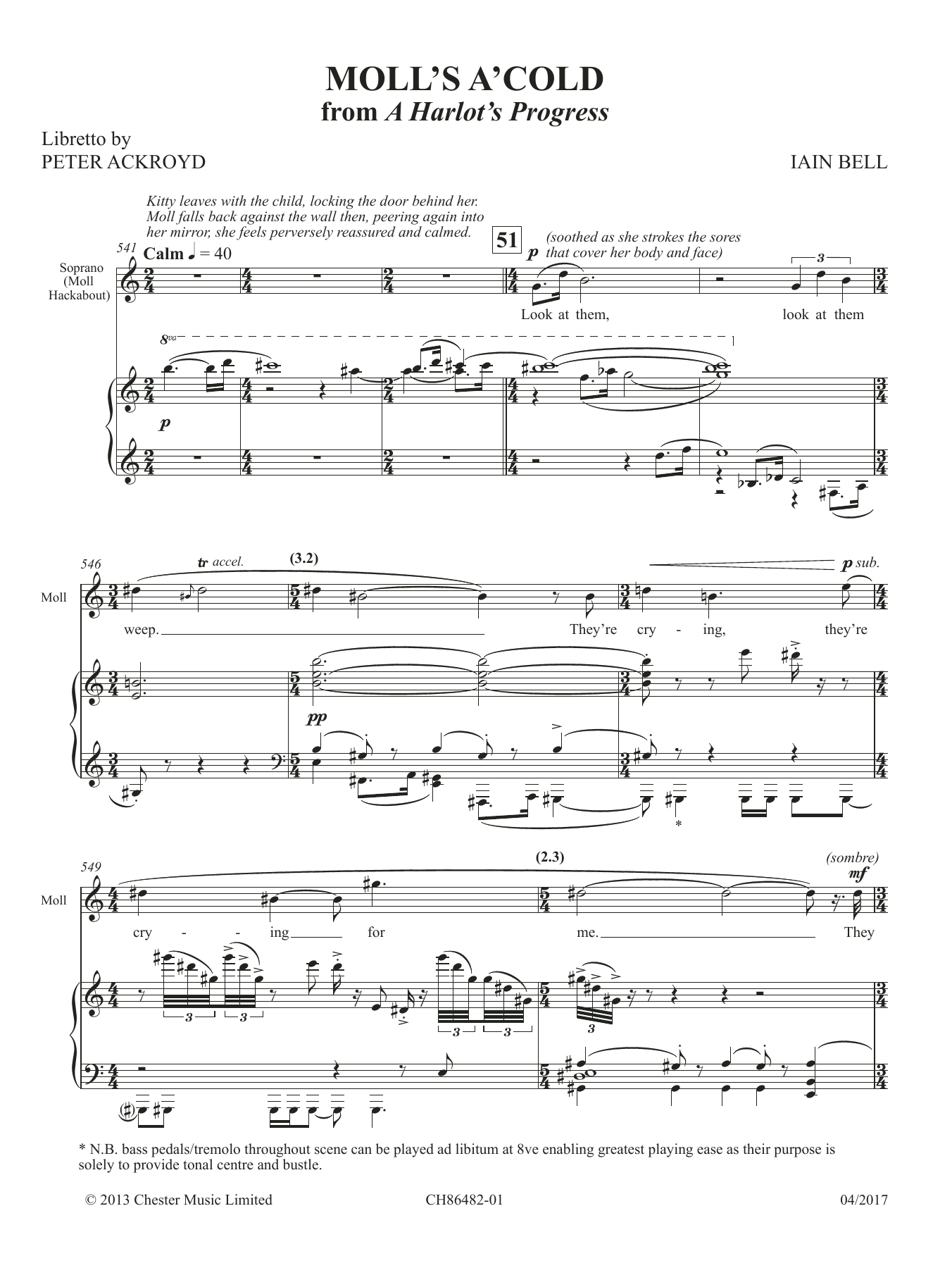 Iain Bell Moll's a'cold sheet music notes and chords. Download Printable PDF.