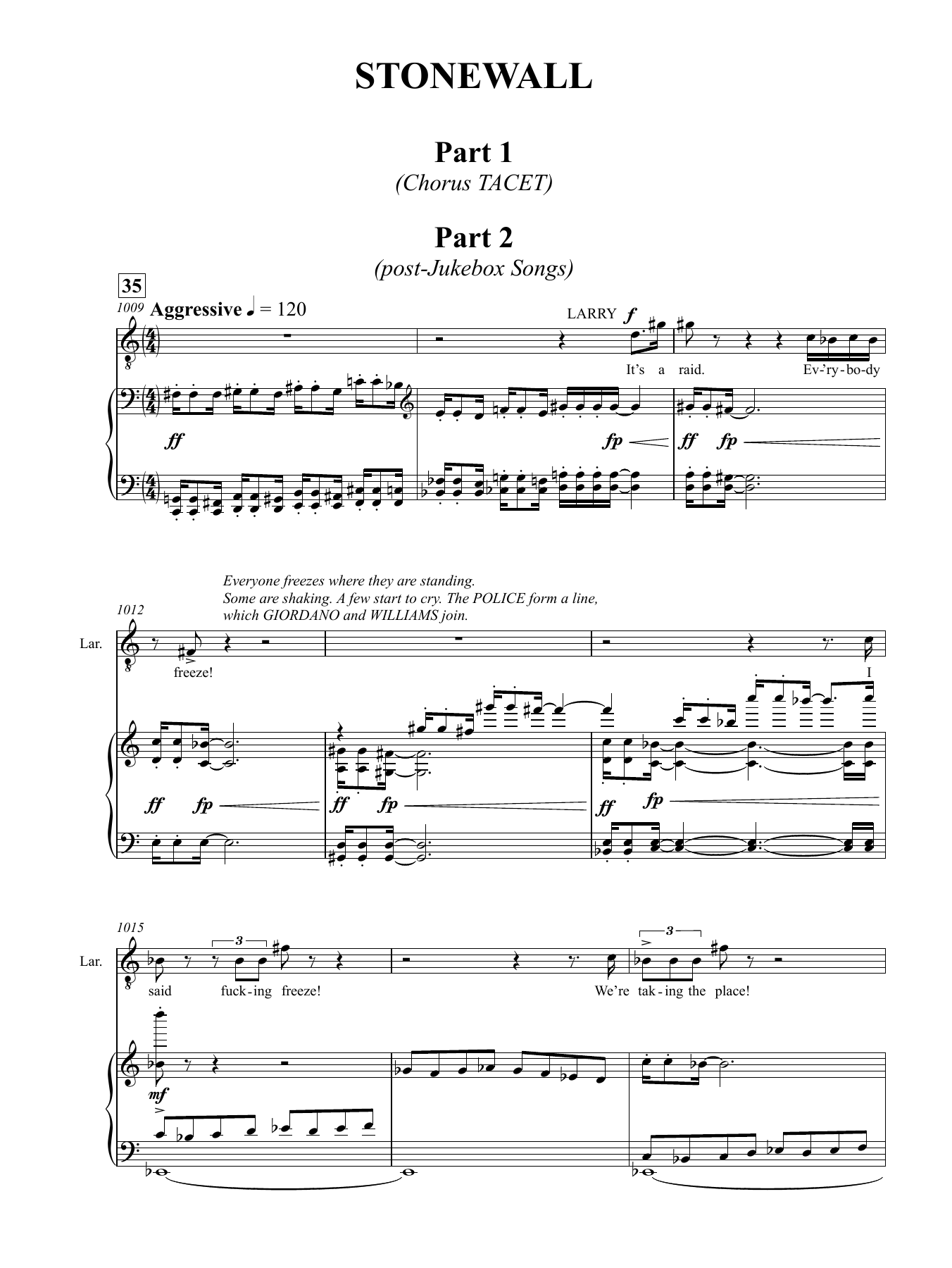 Iain Bell Stonewall sheet music notes and chords. Download Printable PDF.