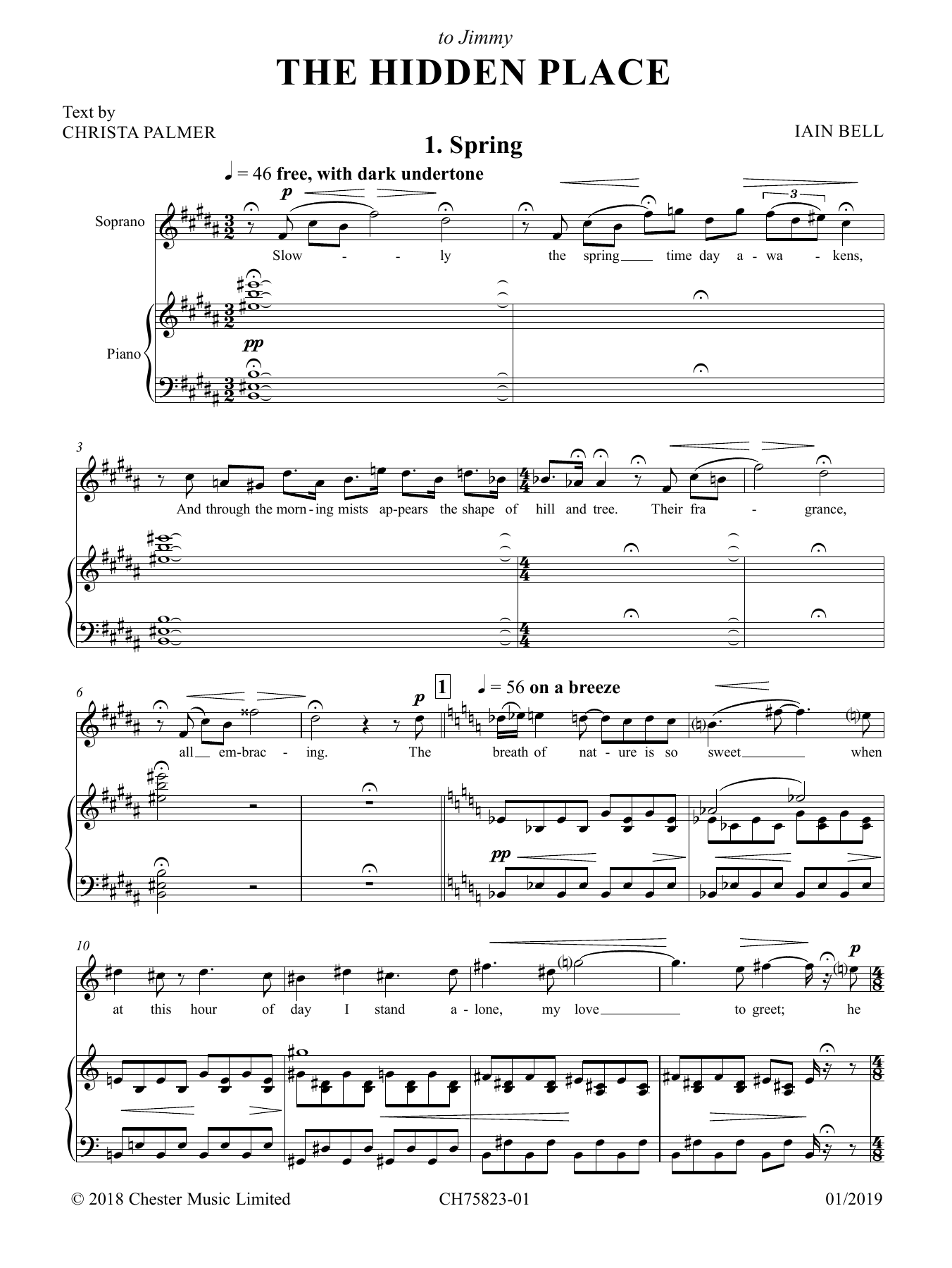 Iain Bell The Hidden Place sheet music notes and chords. Download Printable PDF.