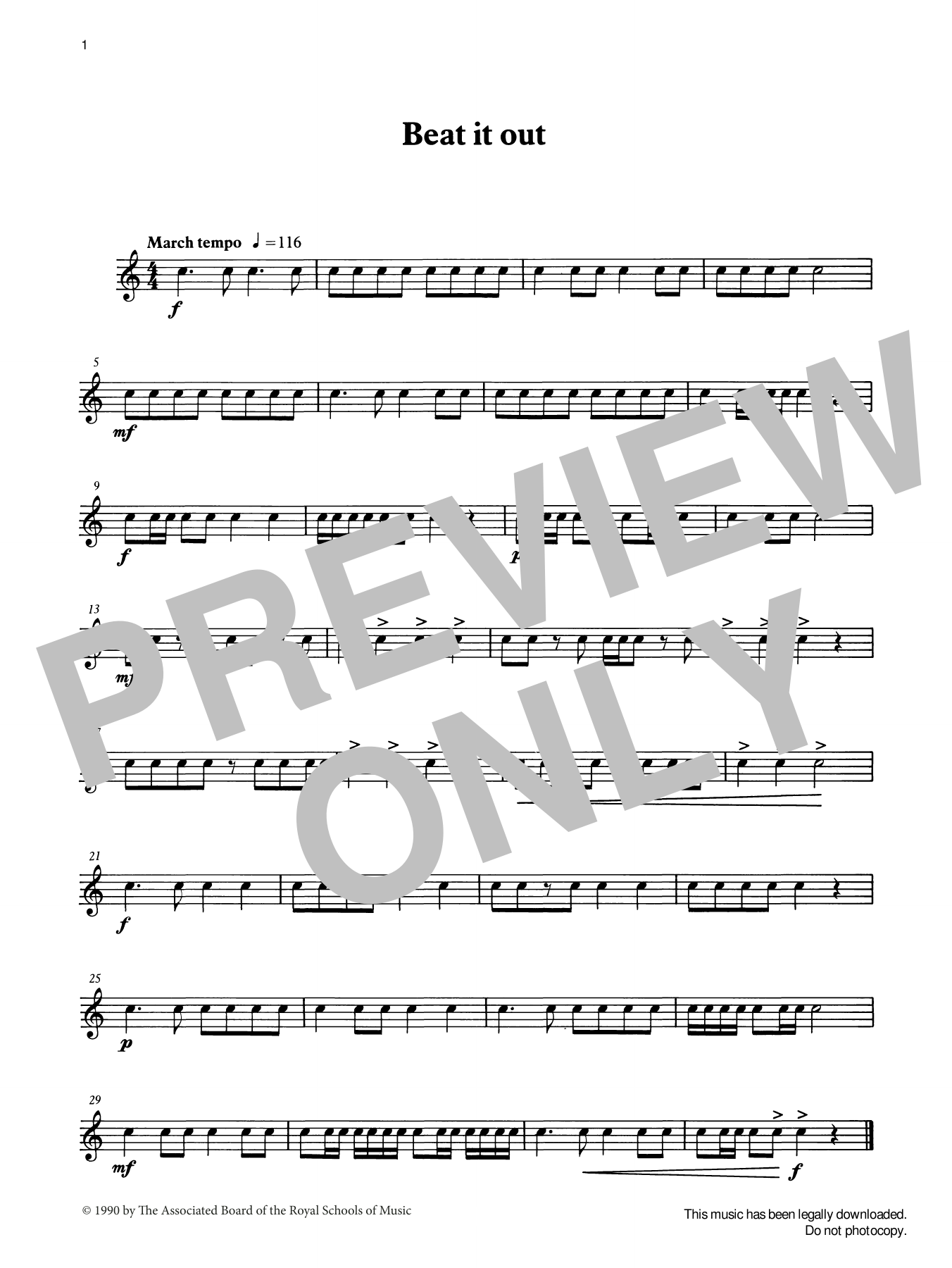 Learn to play Ian Wright and Kevin Hathaway Beat it out from Graded Music for Snare Drum, Book I sheet music for Percussion Solo in minutes. Price: 5.9900$ Ian Wright and Kevin Hathaway Beat it out from Graded Music for Snare Drum, Book I sheet music notes and chords arranged for Percussion Solo