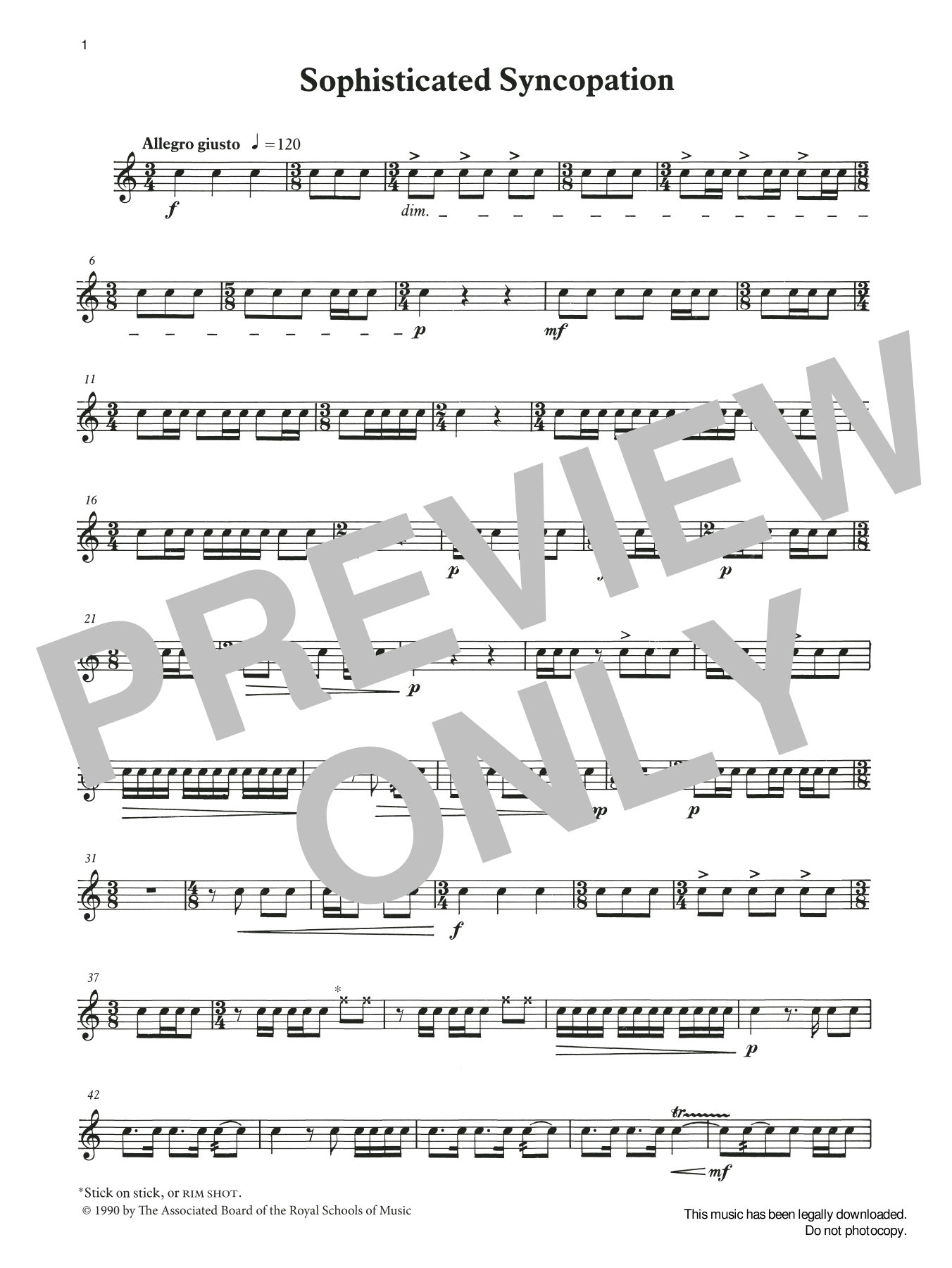 Learn to play Ian Wright and Kevin Hathaway Sophisticated Syncopation from Graded Music for Snare Drum, Book III sheet music for Percussion Solo in minutes. Price: 5.9900$ Ian Wright and Kevin Hathaway Sophisticated Syncopation from Graded Music for Snare Drum, Book III sheet music notes and chords arranged for Percussion Solo