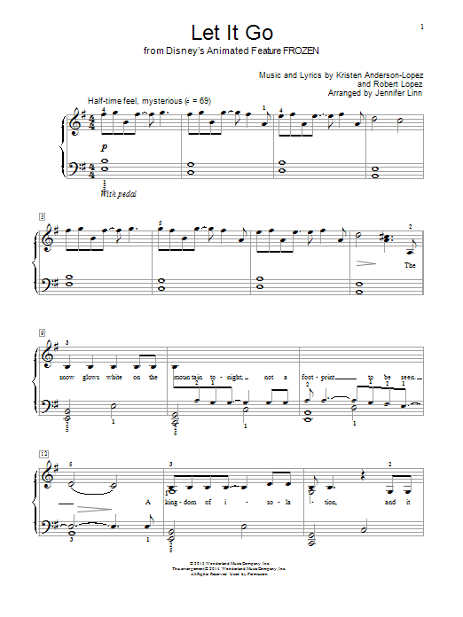 Idina Menzel Let It Go (from Frozen) sheet music notes and chords. Download Printable PDF.