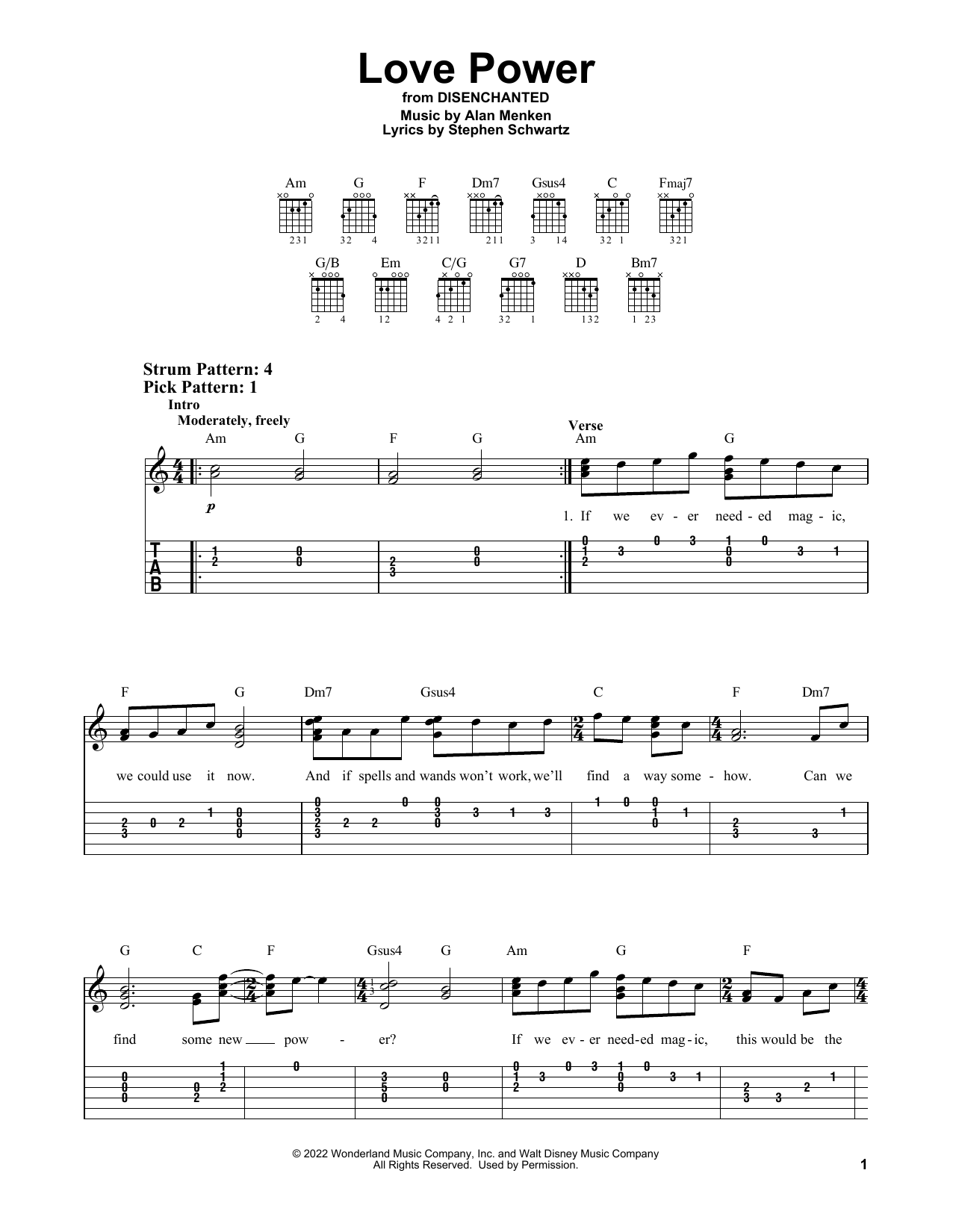 Idina Menzel Love Power (from Disenchanted) sheet music notes and chords. Download Printable PDF.