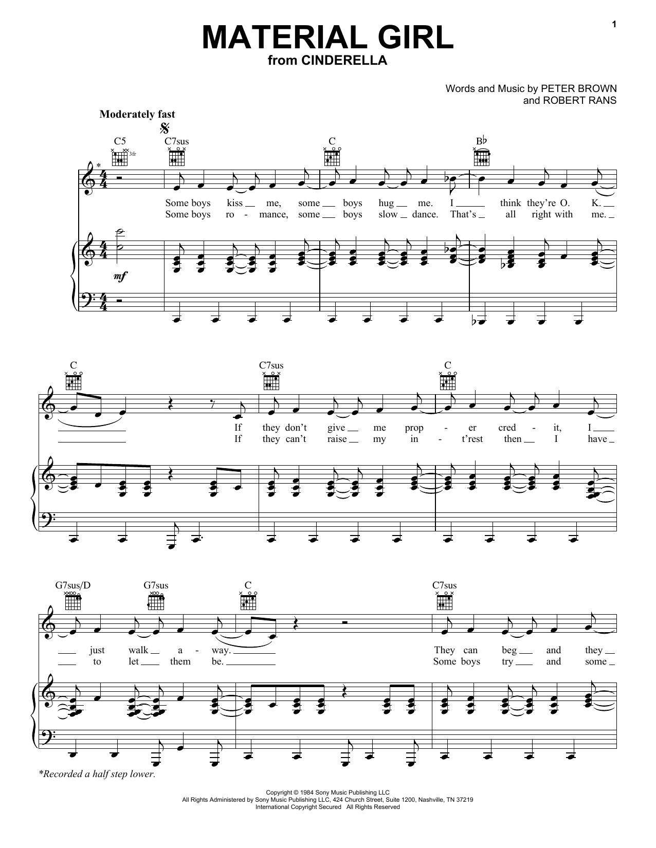 Idina Menzel Material Girl (from the Amazon Original Movie Cinderella) sheet music notes and chords. Download Printable PDF.