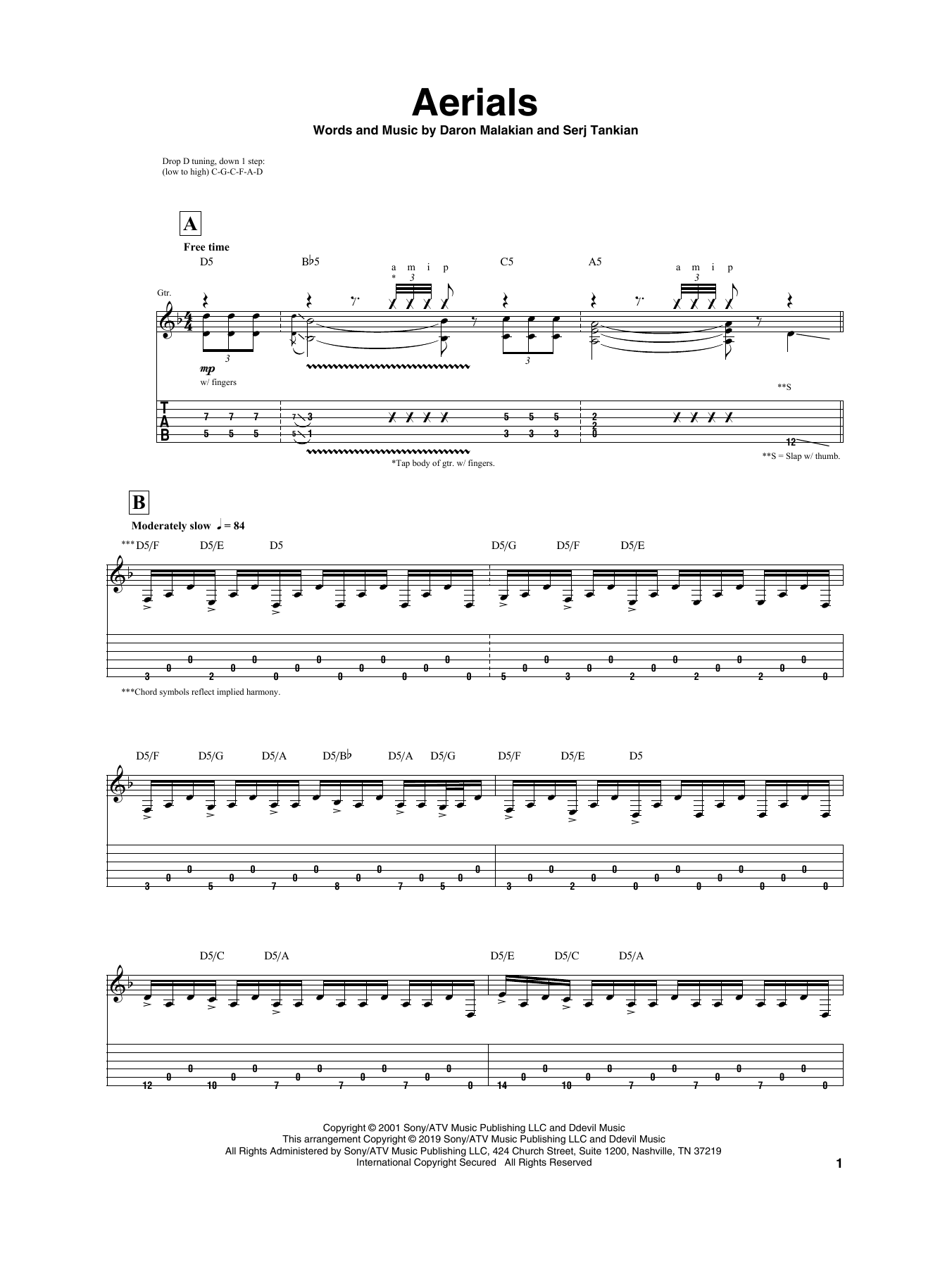 Igor Presnyakov Aerials sheet music notes and chords. Download Printable PDF.