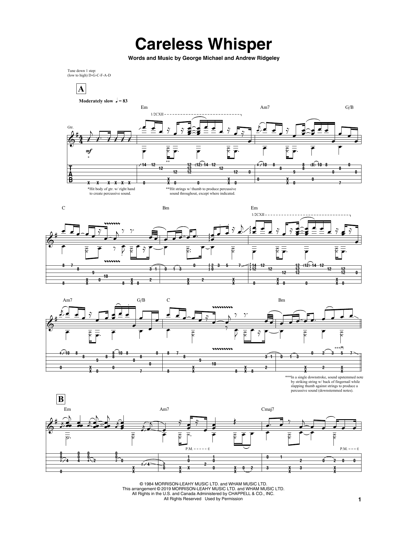 Igor Presnyakov Careless Whisper sheet music notes and chords. Download Printable PDF.