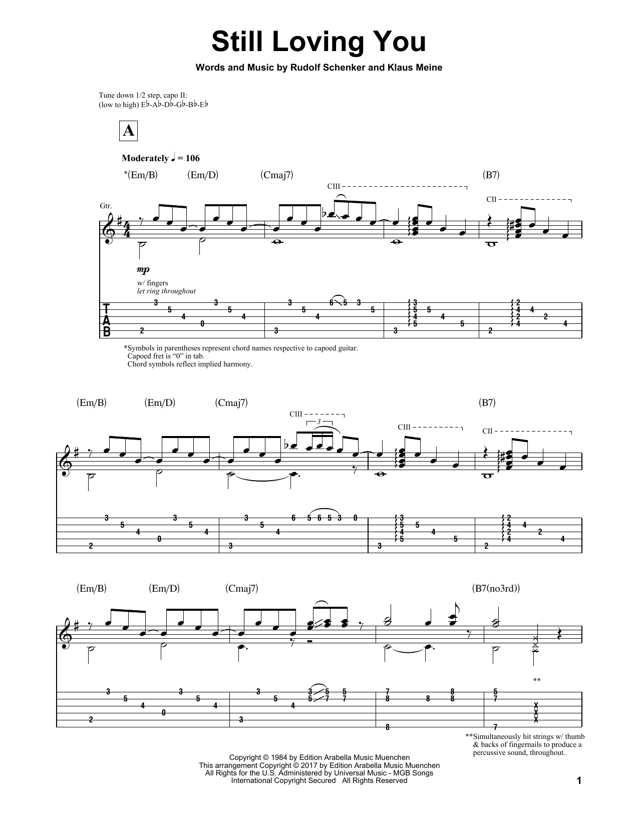 Igor Presnyakov Still Loving You sheet music notes and chords. Download Printable PDF.