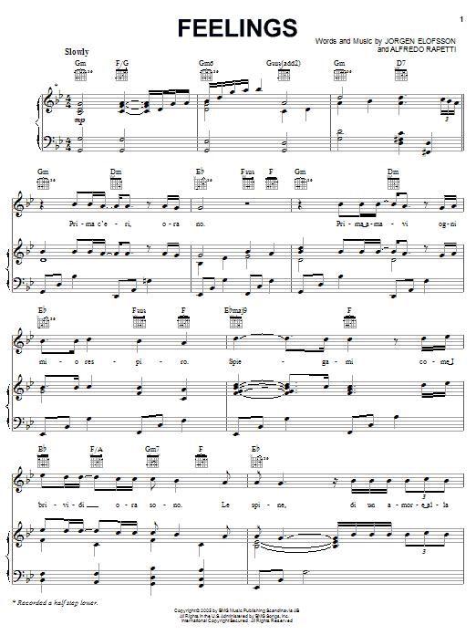 Learn to play Il Divo Feelings sheet music for Piano, Vocal & Guitar Chords (Right-Hand Melody) in minutes. Price: 7.8900$ Il Divo Feelings sheet music notes and chords arranged for Piano, Vocal & Guitar Chords (Right-Hand Melody)