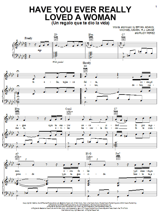 Il Divo Have You Ever Really Loved A Woman (Un Regalo Que Te Dio La Vida) sheet music notes and chords. Download Printable PDF.