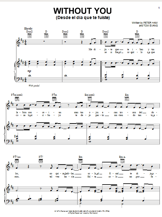 Il Divo Without You sheet music notes and chords. Download Printable PDF.