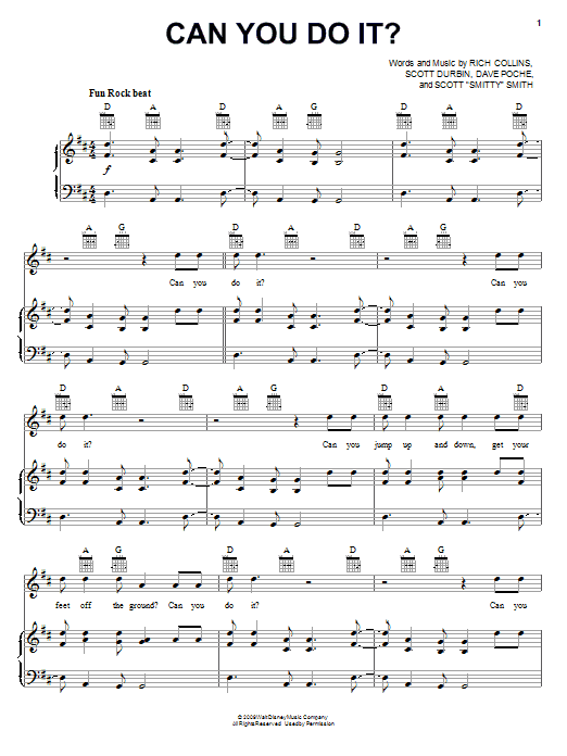 Learn to play Imagination Movers Can You Do It? sheet music for Piano, Vocal & Guitar Chords (Right-Hand Melody) in minutes. Price: 7.8900$ Imagination Movers Can You Do It? sheet music notes and chords arranged for Piano, Vocal & Guitar Chords (Right-Hand Melody)