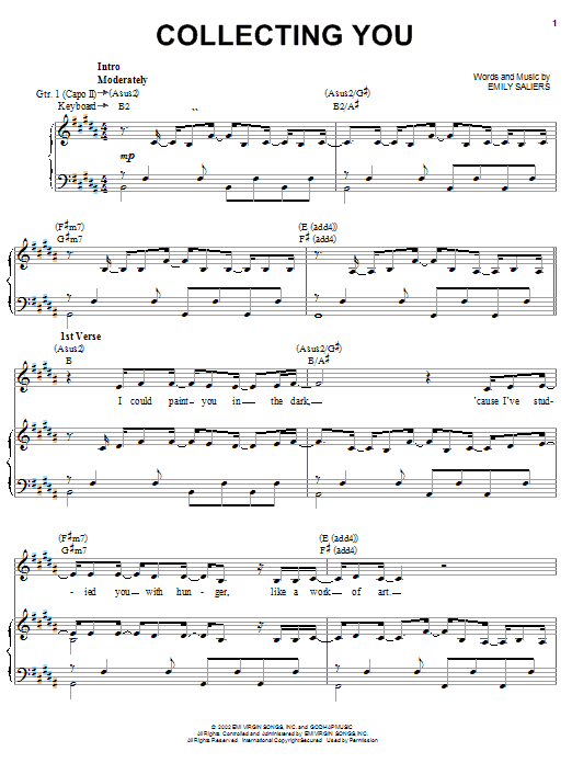 Learn to play Indigo Girls Collecting You sheet music for Piano, Vocal & Guitar Chords (Right-Hand Melody) in minutes. Price: 7.8900$ Indigo Girls Collecting You sheet music notes and chords arranged for Piano, Vocal & Guitar Chords (Right-Hand Melody)