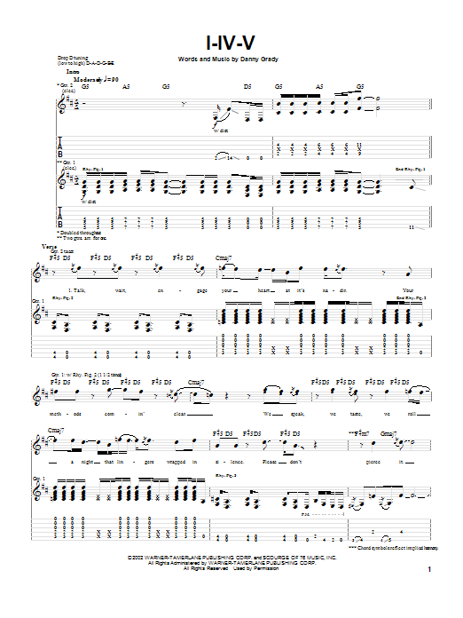 Learn to play Injected I-IV-V sheet music for Guitar Tab in minutes. Price: 7.8900$ Injected I-IV-V sheet music notes and chords arranged for Guitar Tab