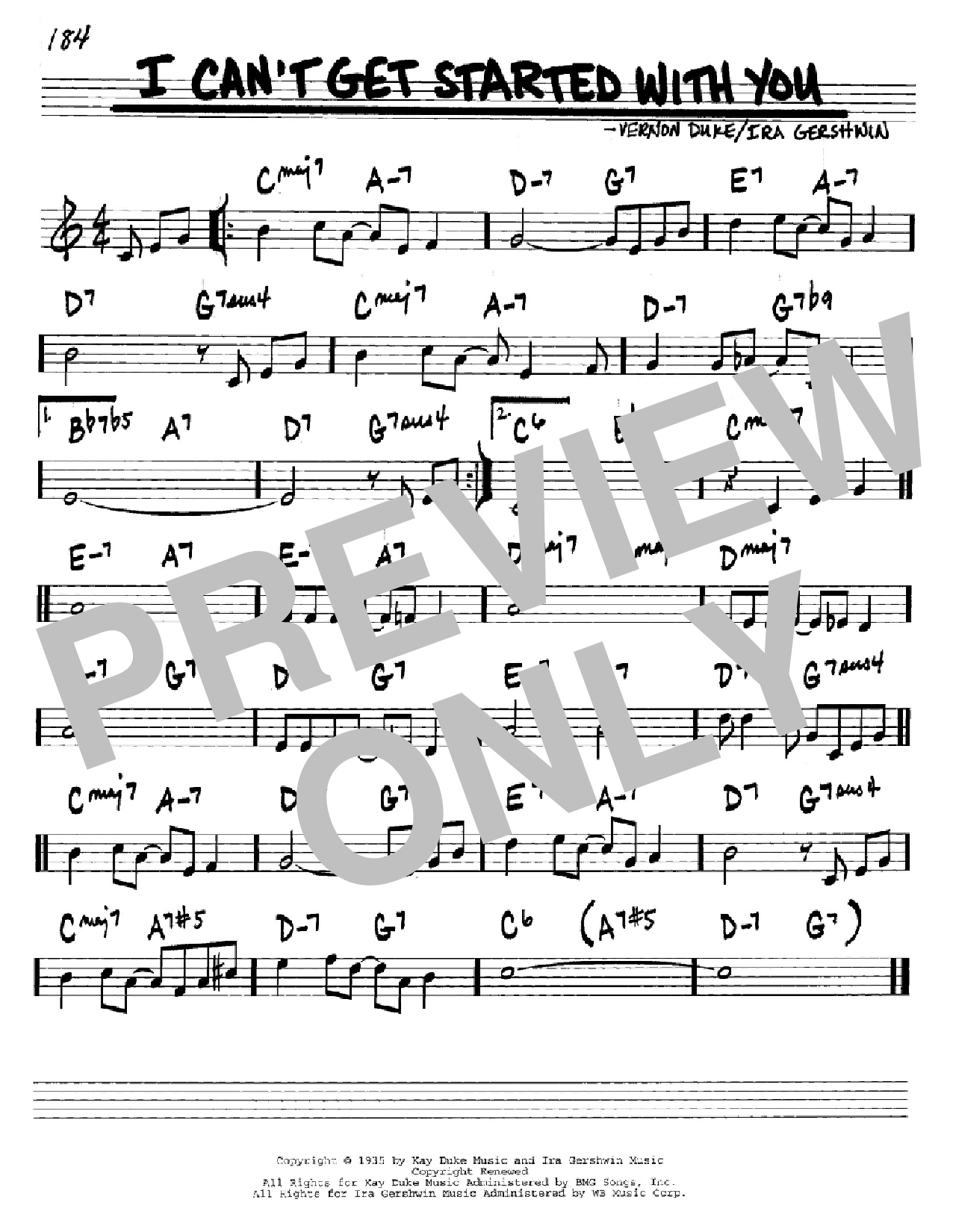 Ira Gershwin I Can't Get Started With You sheet music notes and chords. Download Printable PDF.