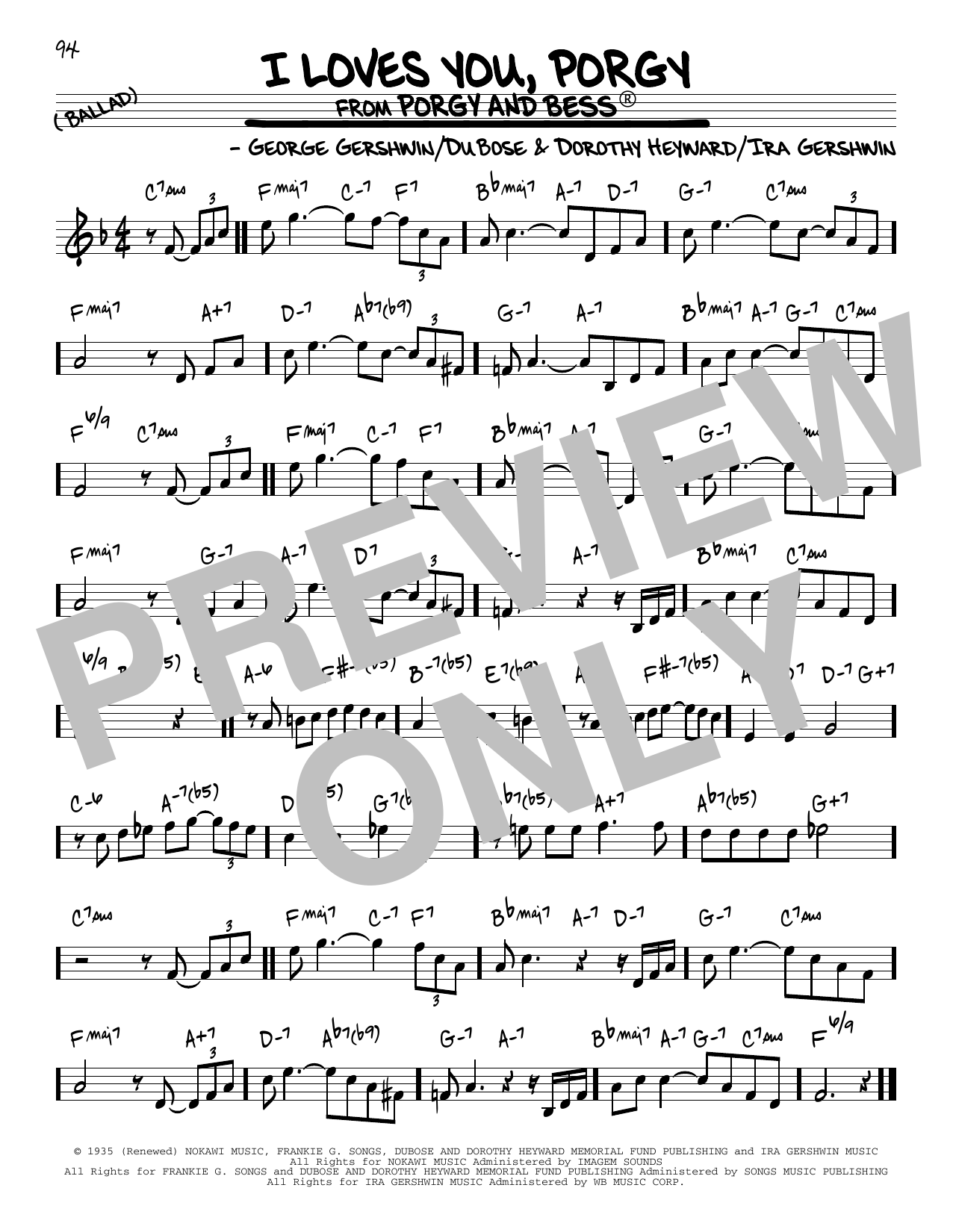 Learn to play Ira Gershwin I Loves You, Porgy sheet music for Real Book – Melody & Chords in minutes. Price: 5.9900$ Ira Gershwin I Loves You, Porgy sheet music notes and chords arranged for Real Book – Melody & Chords