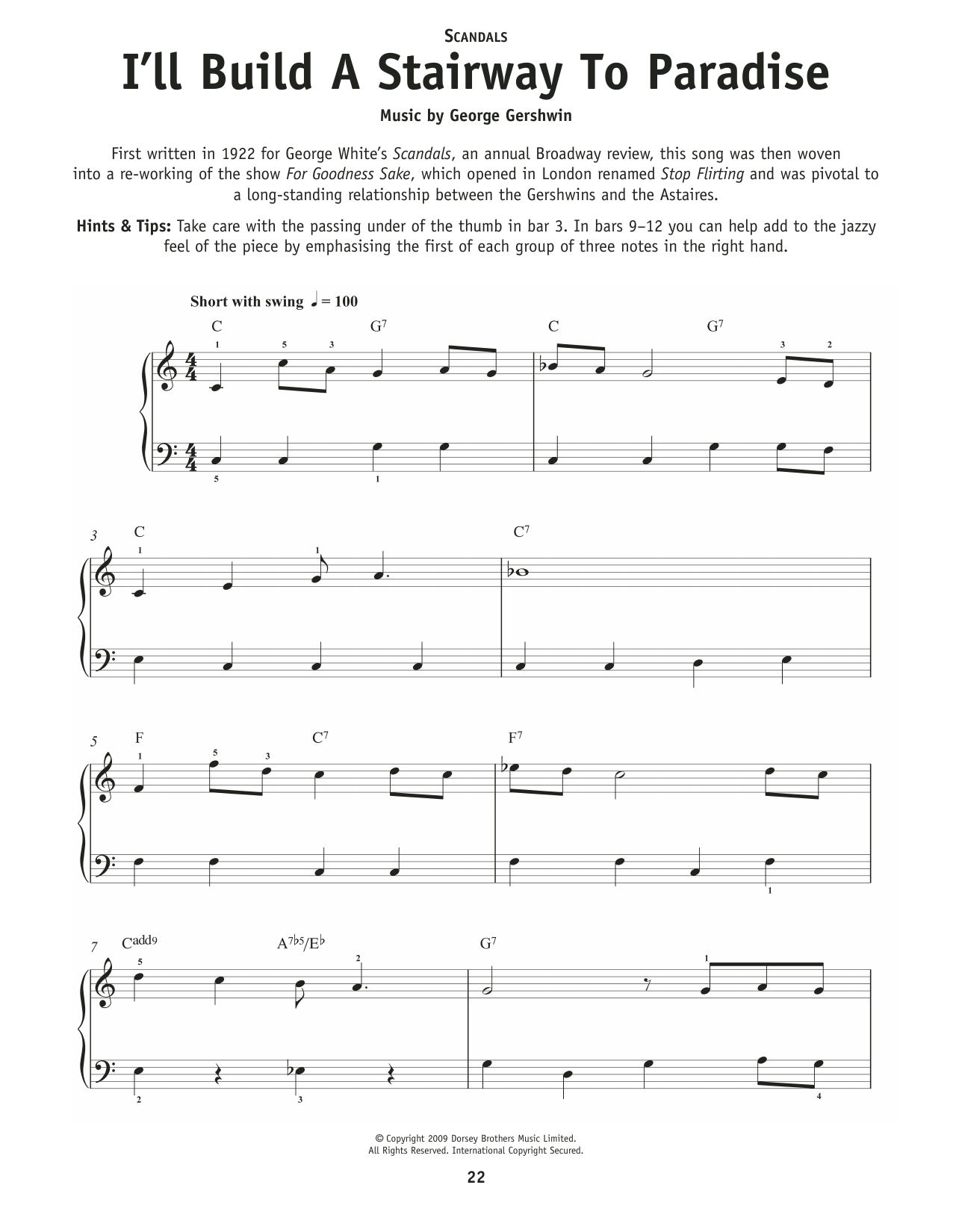 Ira Gershwin I'll Build A Stairway To Paradise (from Scandals) sheet music notes and chords. Download Printable PDF.