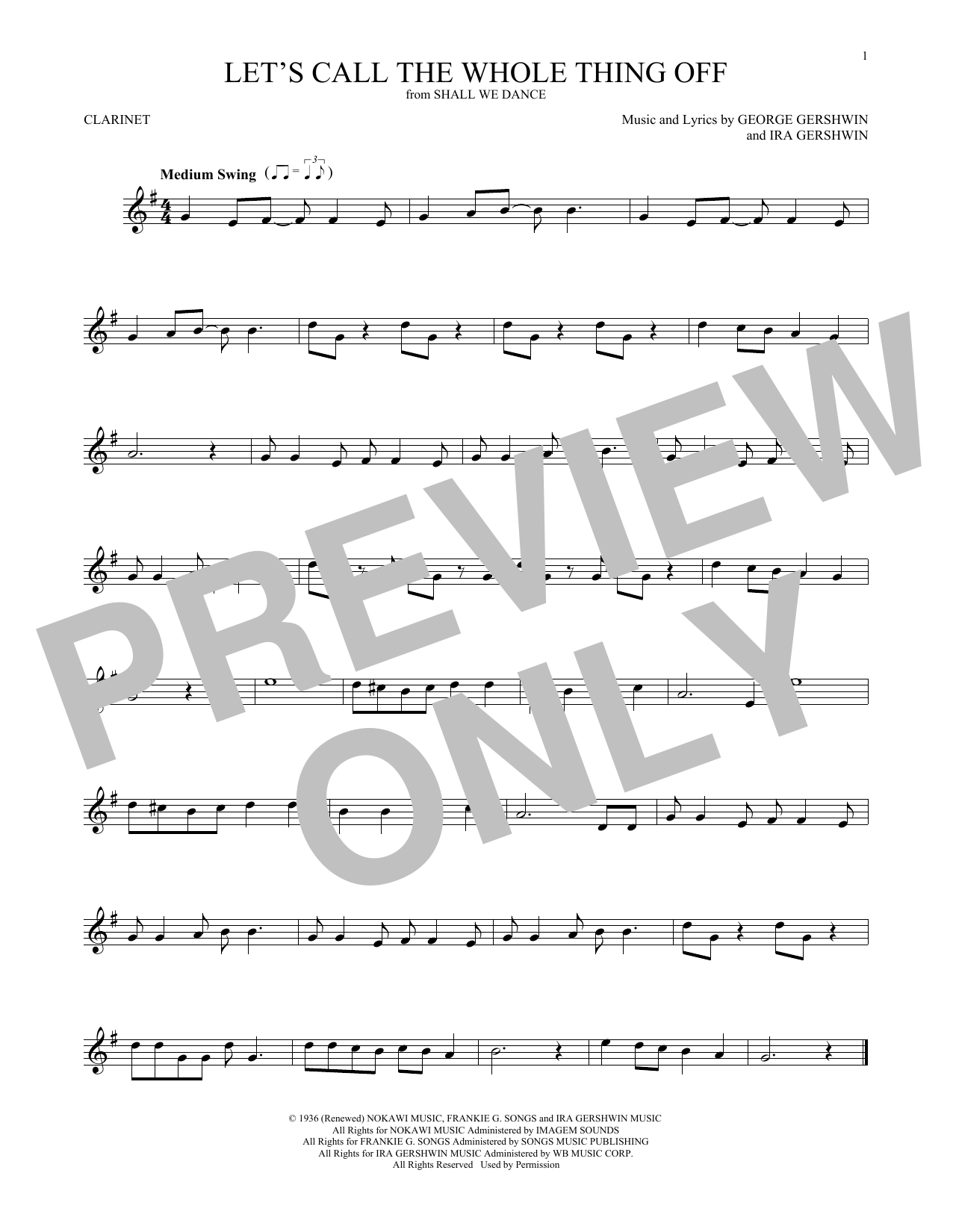 Ira Gershwin Let's Call The Whole Thing Off sheet music notes and chords. Download Printable PDF.