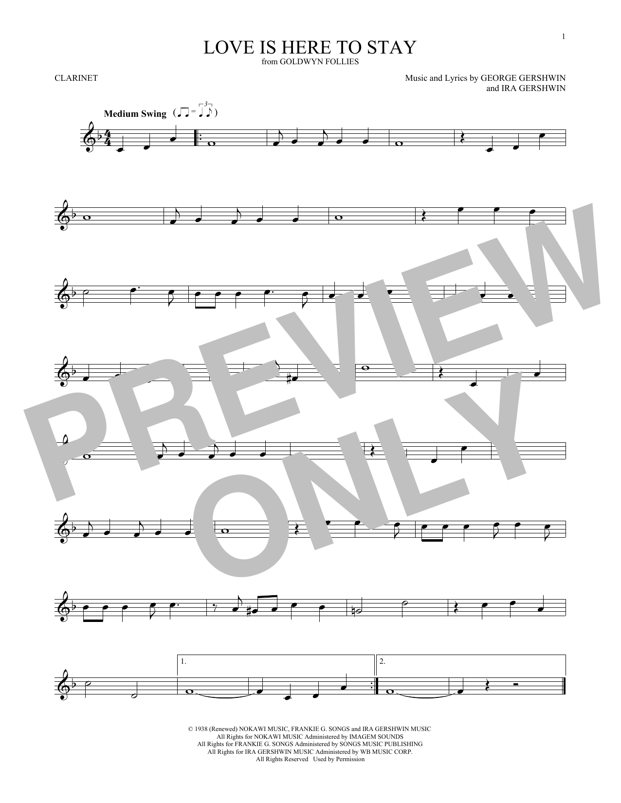 Ira Gershwin Love Is Here To Stay sheet music notes and chords. Download Printable PDF.