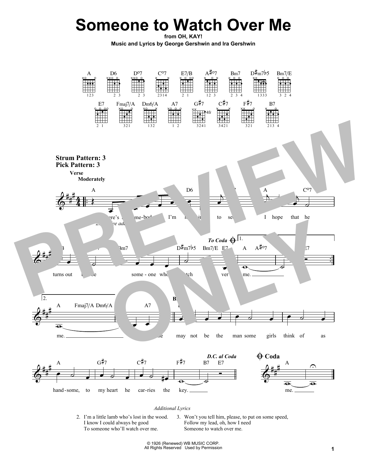 Ira Gershwin Someone To Watch Over Me sheet music notes and chords. Download Printable PDF.