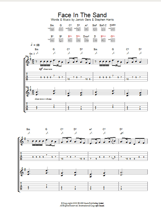 Learn to play Iron Maiden Face In The Sand sheet music for Guitar Tab in minutes. Price: 7.8900$ Iron Maiden Face In The Sand sheet music notes and chords arranged for Guitar Tab