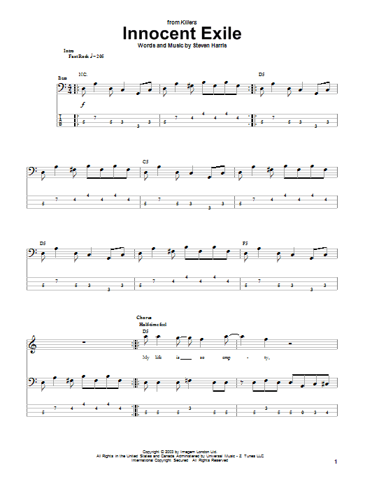 Learn to play Iron Maiden Innocent Exile sheet music for Bass Guitar Tab in minutes. Price: 7.8900$ Iron Maiden Innocent Exile sheet music notes and chords arranged for Bass Guitar Tab