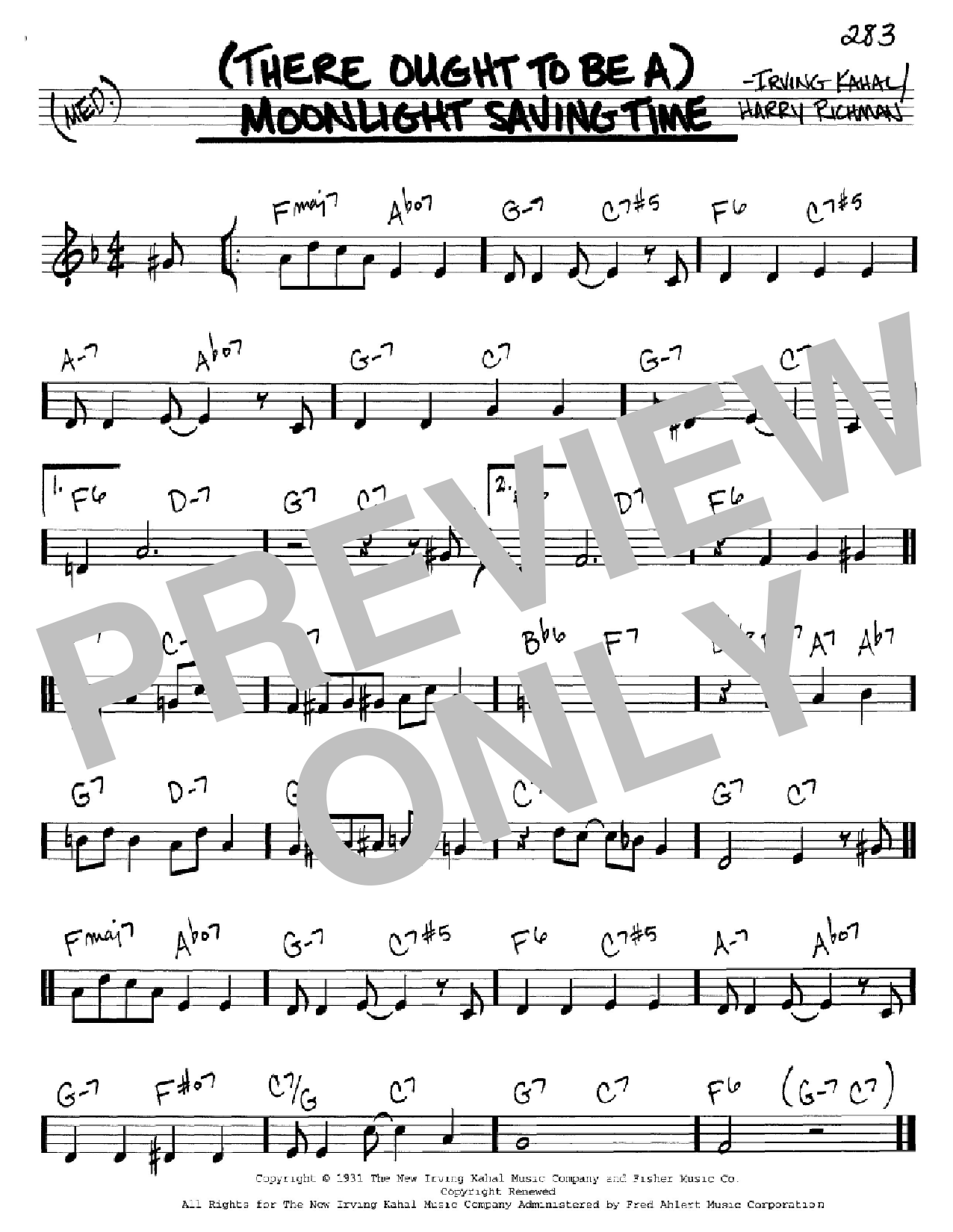 Learn to play Irving Kahal (There Ought To Be A) Moonlight Savings Time sheet music for Real Book – Melody, Lyrics & Chords in minutes. Price: 5.9900$ Irving Kahal (There Ought To Be A) Moonlight Savings Time sheet music notes and chords arranged for Real Book – Melody, Lyrics & Chords