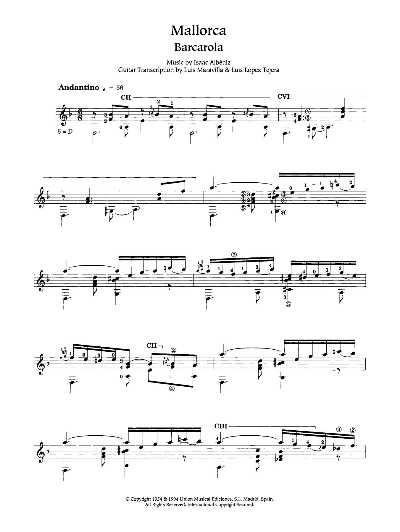 Isaac Albeniz Mallorca sheet music notes and chords. Download Printable PDF.